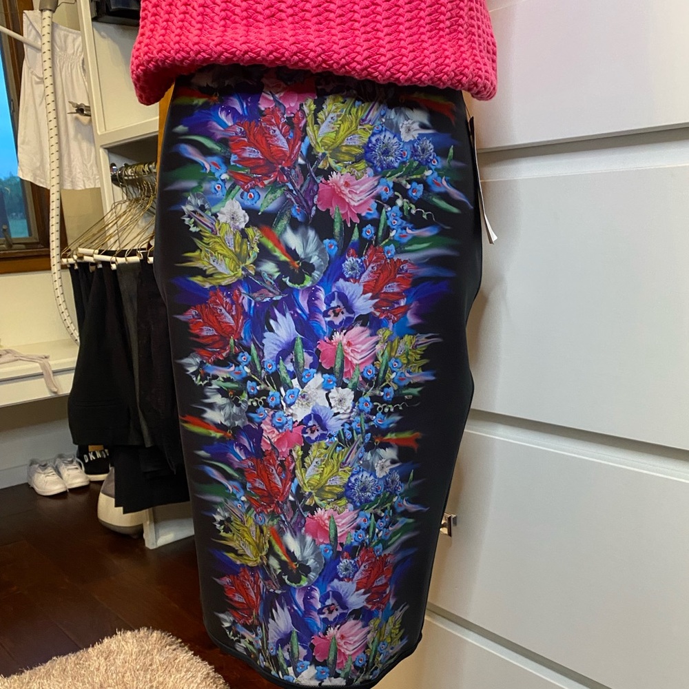 Cynthia Rowley Multi-Colored Scuba Pencil Skirt.